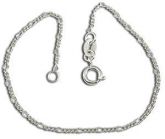 Pulseira feminina folheada a prata (elos 3 X 1 c/ fio 0,35 m