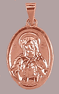 Medalha do Sagrado Coração de Jesus folheada a ouro 18K