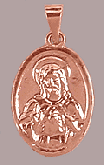 Medalha do Sagrado Coração de Jesus folheada a ouro 18K