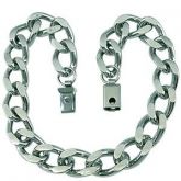 Pulseira masculina grossa feita de aço inox maciço