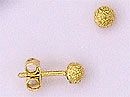 Brinco de bolinha (4 mm) folheado a ouro 18 K